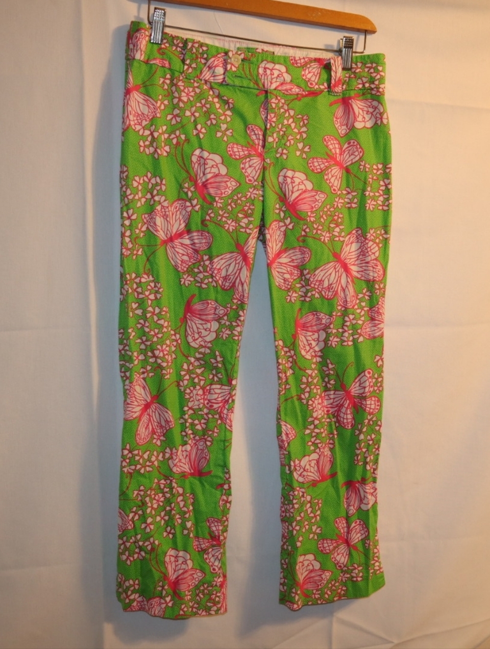 Lilly Pulitzer "Dream Weaver" print or butterfly print cropped pants . Size 4 - Picture 3 of 11